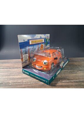 Vtg Chevron Gas Station Orange Car Holly Hatchback Dog at Station Plastic 90's